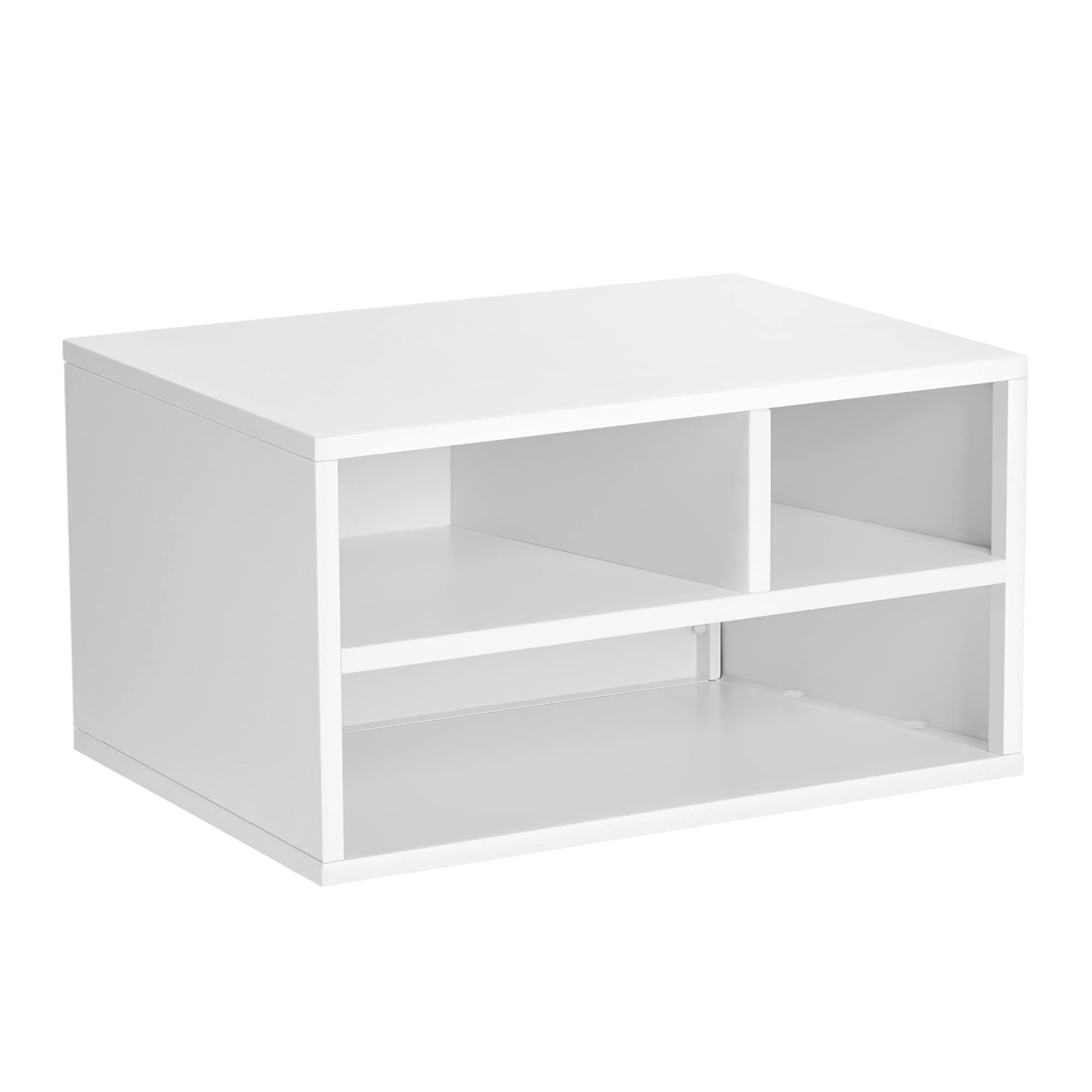 Photo 1 of SONGMICS Printer Stand for Desk, Home Desktop Printer Stand with Storage Shelves for Office, Steel Frame, Multi-Purpose Rack, 15.9 x 11.8 x 8.7 Inches, White UOMC101W01