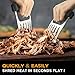 Walfos Stainless Steel Pulled Pork Shredder Claws - Essential for BBQ Pros - Strong Metal Pork Claw for Handling,Lift, Shredding, and Carving Meat - Ultra-Sharp Blades & Heat Resistant