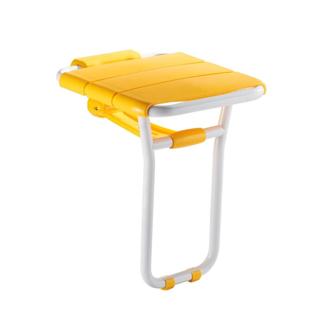 新作モデル 壁掛け式シャワーシートスツールabs折りたたみ式バススツールウォールシャワー付き椅子妊婦 高齢者 障害者用セーフティーノンスリップシャワーチェア 耐荷重0kg 色 イエロー いえろ B07dymmr2p イエロー いえろ イエロー いえろ