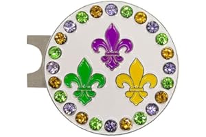 Giggle Golf Bling Golf Ball Marker with A Standard Magnetic Hat Clip | Great Gift for Women