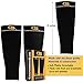 Top Calf Compression Sleeve Men Women, Perfect for Running, Training, Travel, Cycling, Hiking, Relieves Lower Leg Pain, Shin Splint, Best for Recovery (Black, Large, Calf Diameter 15