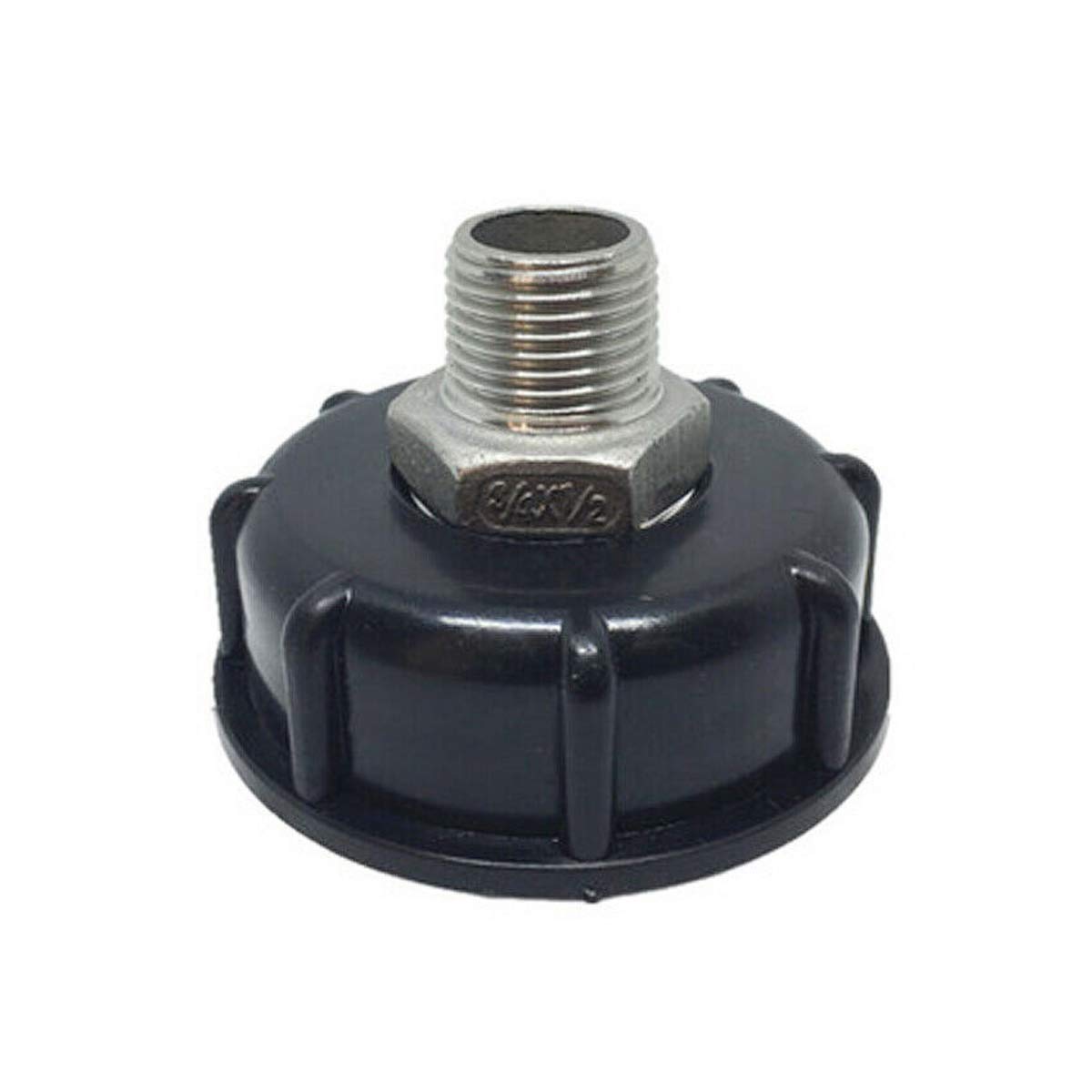 TOOLSTAR IBC Adapter, 1/2" S60x6 Thread IBC Tank Adapter Tap Connector Replacement Valve Fitting for IBC Garden Water Containers