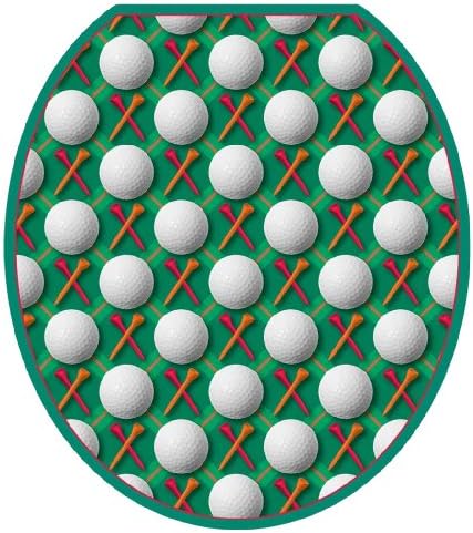 Toilet Tattoos, Toilet Seat Cover Decal, XoXo Golf, Size Elongated