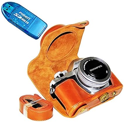 First2savvv XJPT EM10II-Funda de piel sintética para cámaras ...