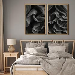 MUDECOR Framed Canvas Print Wall Art Set Black and