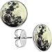 Body Candy Stainless Steel Moon Glow in the Dark Stud Earrings