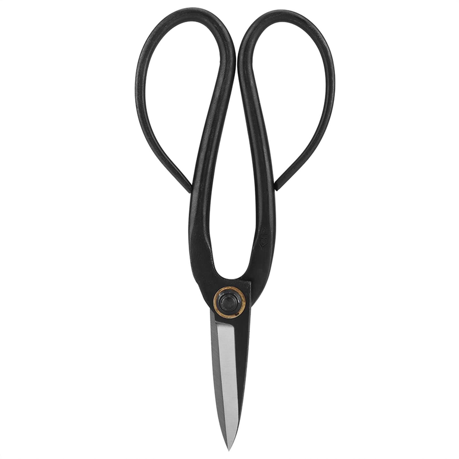 Zerodis 190 mm Bonsai Scissors, Stainless Steel Bypass Blades, Modern Black Ambidextrous Pruners