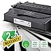 LINKYO Replacement Toner Cartridge for HP 05X CE505X (Black, 2-Pack)