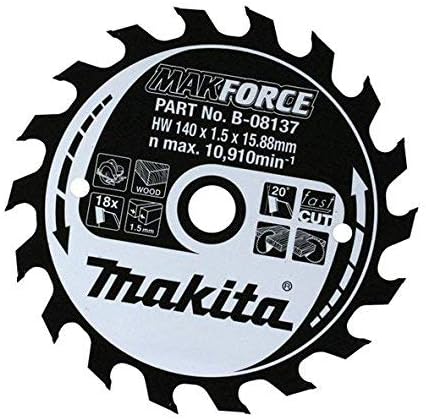 Makita B-32340 MAKFORCE TCT Saw Blade 190x15.88x24T, Black