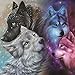 5D Diamond Painting Kit,Lavany Wolf Full Drill DIY 5D Diamond Paintings Crystal Rhinestone Embroidery Arts Craft for Wall Decor Clearance,Cross Stitch Kits