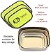 Leak Proof Lunch Box, Stainless Steel Food Storage Container with Leak Proof Lid - set 3 in 1