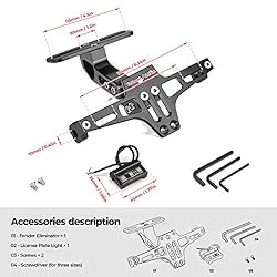 KEMIMOTO Fender Eliminator Kit Universal Motorcycle
