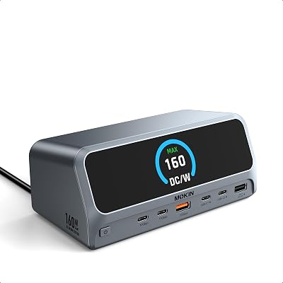 MOKiN USB C Docking Station Dual Monitor 13 in 1 160W GaN 4K HDMI