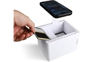 SundiooK MTG Card Scanner Standard-Sized Trading Cards for Compact ABS Desktop Scanner, 18.2 x 9 x 18.2 cm, White
