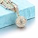 Long Necklace,Gold Silver Rose Gold Plated 3-Color Multilayer Necklaces with Rhinestone Crystal Disco Ball Pendant Fashion Jewelry Gift for Women at Birthday