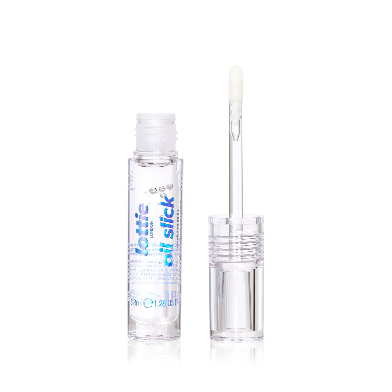 Lottie London Oil Slick in Vanilla Whip, Nourishing & Hydrating Lip Oil Infused with Vitamin E, Vitamin B, Almond Oil and Jojoba Oil, for a Non-sticky & Glossy Finish