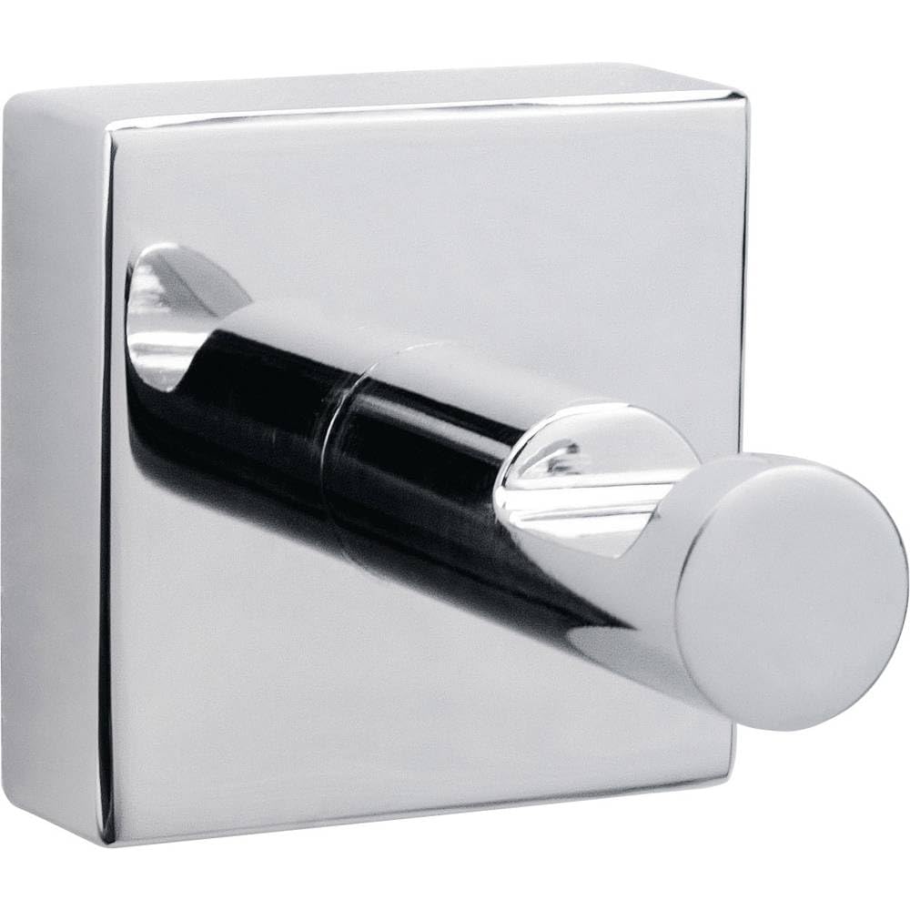 tesa Hukk bath towel hook, high gloss chromed metal, self-adhesive, adhesive mounting technology, 39mm x 39mm x 52mm