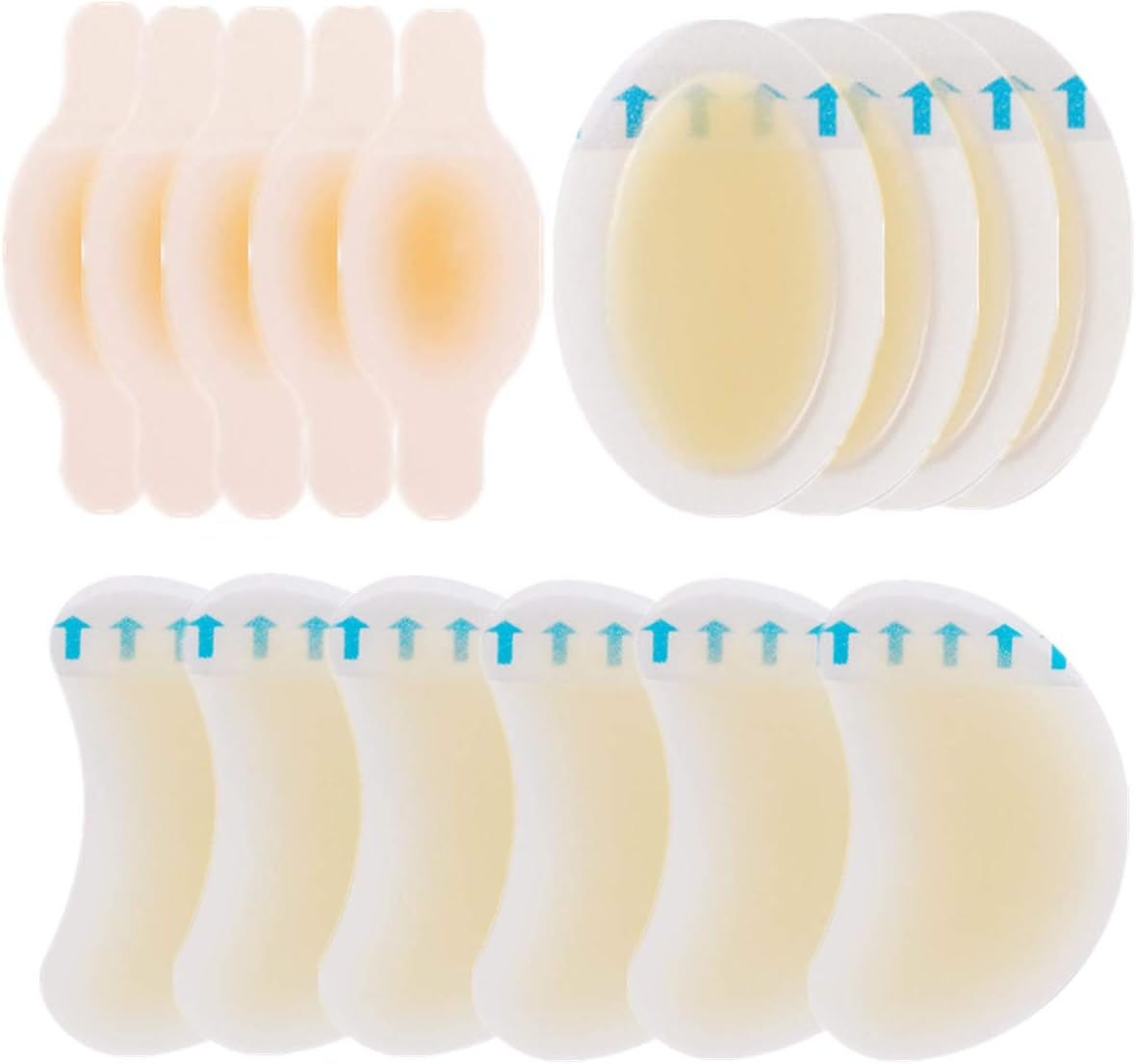 15 Pieces Blister Plasters Invisible Hydrocolloid Gel Blister Bandages Blister Cushion Pad for Heel Foot Toe and Guard Skin - Image 3