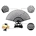 Weixinbuy Classic Chinese Folding Hand Fan Silk Bamboo Flower Butterfly Pocket Fan