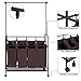 SONGMICS 4-bag Rolling Laundry Sorter with Hanging Bar Heavy-duty with Wheels & Larger Bags Brown URLS44S
