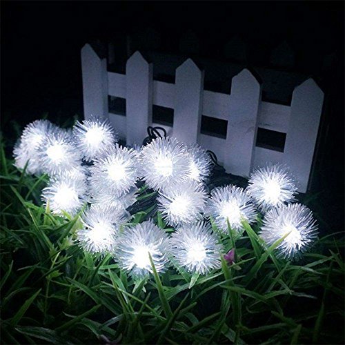 image for 30 LEDs Solar Spotlight Fur Snow Ball,YiMiky String Light 30 LEDs Star