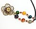 QTMY Diamond Beaded Boho Pendant Long Necklace Jewelry for Women (Flowers)