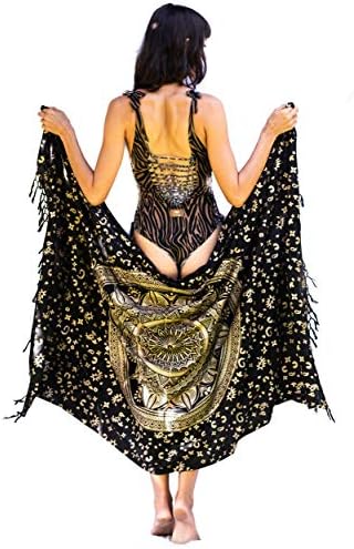 Bohemian Sarong, Mandala Pareo, Bikini Swimsuit Cover Up, Beach Blanket, Wrap - - Large