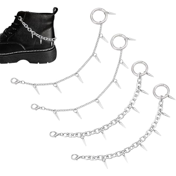 Chaînes De Chaussures En * Détachables, Style Punk Créatif, Pour Bottes, Chaussures, Accessoires De Bricolage Pour Femmes Et Hommes, 2 Pièces/ensemble