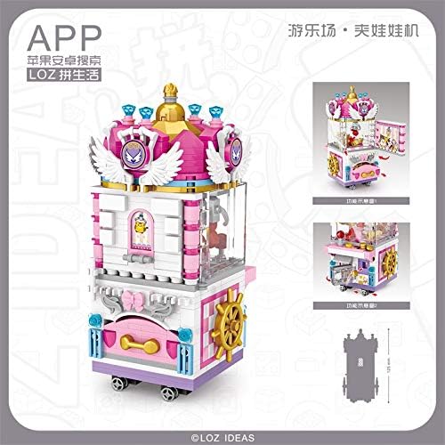 LOZ Prize Claw Doll Machine Play Ground Series NO.1721 Mini Building Micro Blocks Compatible Nano Brick Headz Chistmas/Bithday Gifts for Kids DIY Figures Assemble Educational Toys Model Kits