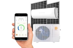 Ecosolaris Solar Hybrid Air Conditioner Heat Pump Mini Split | 12,000 BTU | SEER2 23.4 | Energy Star | Solar Panel Not Includ