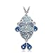 J.NINA Mom Gifts with Swarovski Crystals Enchanted Fish Charming Sapphire Jewelry, Women Pendant Necklace