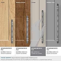 Amerock | Cabinet Pull | Black Chrome/Satin Nickel