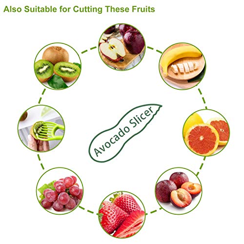 Ruibo 3 in 1 Avocado Slicer and Pitter Green - Multi-functional Avocado Peeler Cutter Skinner and Corer Tool - Thumbnail 4