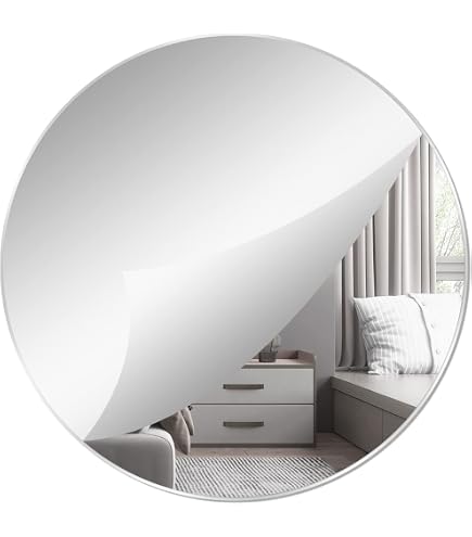 DARENYI 20 Miroirs Muraux Ronds 6cm Adhésifs - Décoration DIY Salon Chambre