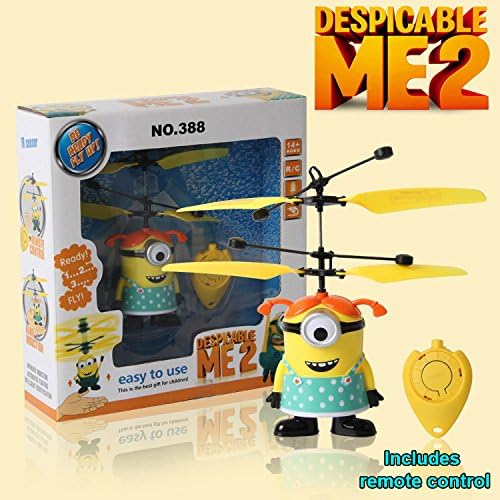 Girl ME Minion Flying Toy Flash Ball Remote Control Infrared RC Toys Despicable Helicopter Quadcopter Drone - WDLLC