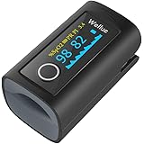 Wellue Fingertip Pulse Oximeter 60F, Blood Oxygen Saturation Monitor with Alarm, Batteries, Carry Bag & Lanyard for Wellness 