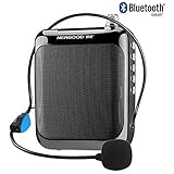 NEWGOOD Portable Rechargeable Mini Voice Amplifier- Ultralight Portable PA System with Wired Microphone Headset and Waistband, Supports MP3 Format Audio for Teachers, Singing, Coaches,Eldely