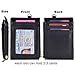 Beurlike Bifold ID Badge Holder Case Leather Credit Card Wallet Neck Lanyard (Black)
