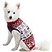 Blueberry Pet Ugly Christmas Reindeer Dog Sweater Turtleneck Holiday Family Matching Clothes for Dog, Tango Red & Navy Blue, Back Length 8