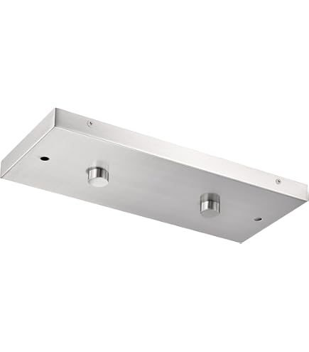 Plaque De Plafond Rectangulaire En Fer Noir - Support Pour Suspension Luminaire - Couverture De Canopée - 50x4,7x3,5 Cm