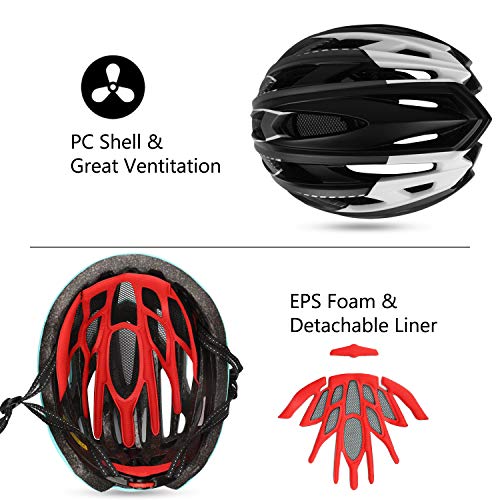 Shinmax Fietshelm, CE-certificaat, Fietshelm met Afneembare Veiligheidsbril Vizierschild voor Dames, Dames, Mountain en… - Image 6