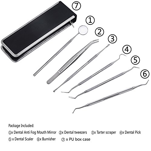 Spove Professional Dental Hygiene Kit, 6 pcs Dentist Tools for Deep