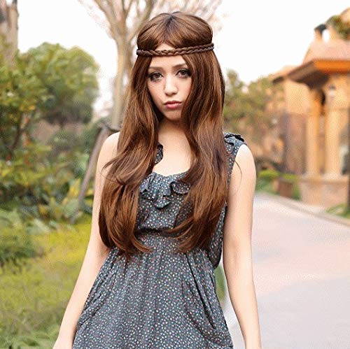 TEEMI-Long Wavy Curly Wig Synthetic Wig for Women Natural as Real Hair