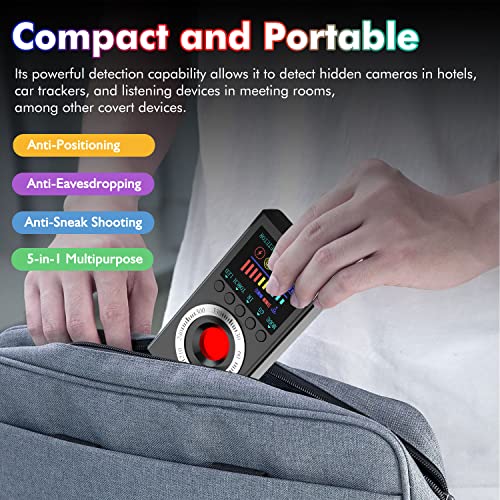 FOWARD GAUSS Hidden Camera Detector, Anti-Spy Detector, Handheld RF Scanner, RF Signal Detector, Interception Device Detector, GPS Detector for Locators
