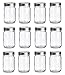 12 pcs, 12 oz Mason Glass Jars with Silver Lids by Premium Vials