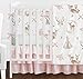 Sweet Jojo Designs Blush Pink, Mint Green and White Boho Watercolor Woodland Deer Floral Baby Girl Crib Bedding Set with Bumper - 9 Pieces