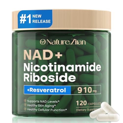 O NATURE ZIRAN Suplemento De Nad, Ribósido De Nicotinamida De Nad De 910 Mg Para Hombres Y Mujeres, Resveratrol De Ribósido De Nicotinamida Liposomal, Para El Antienvejecimiento, La Energía, La Conc
