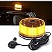 Xprite 240LED Rotating Beacon Light, Forklift Strobe Lights w/Magnetic Base for 12-24V Construction Truck Patrol Car Tractor Golf Carts-Amber