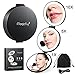 Magicfly Travel Mirror, 10X/ 5X/ 1X Travel Magnifying Mirror with Light, USB RechargeableTravel Makeup Mirror, Daylight LED Compact Mirror Handheld Lighted Folding Mirror for Traveling, Black