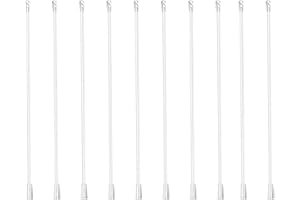 Mirweon Set Of 10 Blind Rod With Hook And Grip Replacement Parts- For Home Household Clear Arcylic Blind Opener 19inch Long